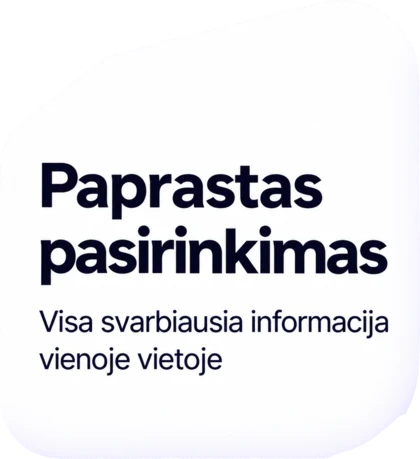 Paprastas pasirinkimas – visa svarbiausia informacija vienoje vietoje