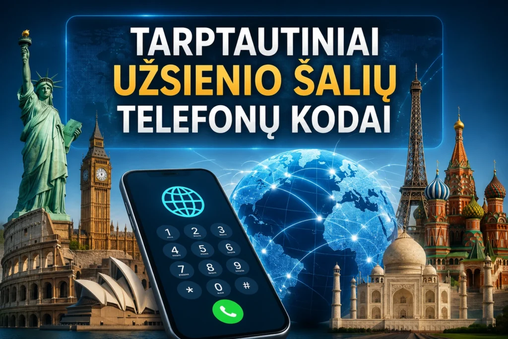 Tarptautiniai užsienio šalių telefonų kodai