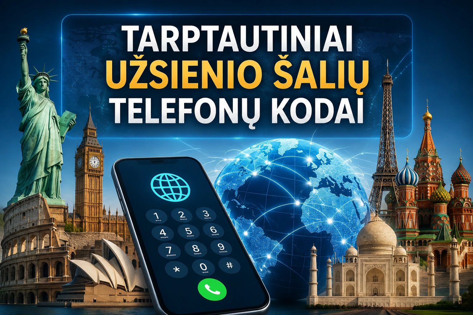 Tarptautiniai užsienio šalių telefonų kodai