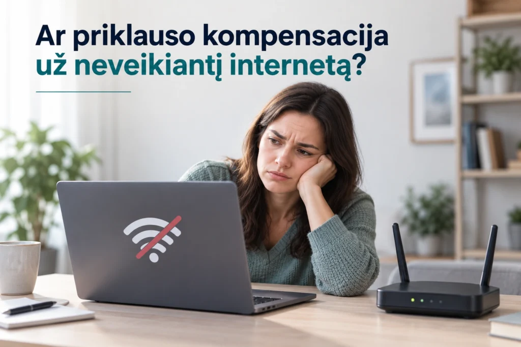 Kompensacija už neveikiantį internetą