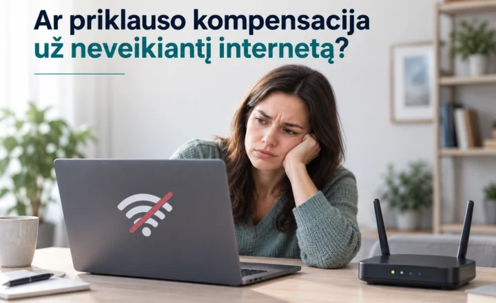 Kompensacija už neveikiantį internetą