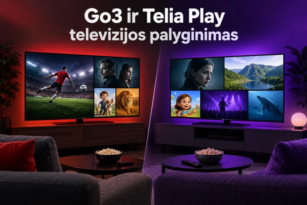 Go3 ir Telia Play televizijos palyginimas