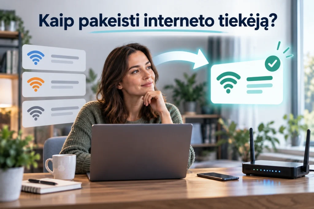 Kaip pakeisti interneto tiekėją