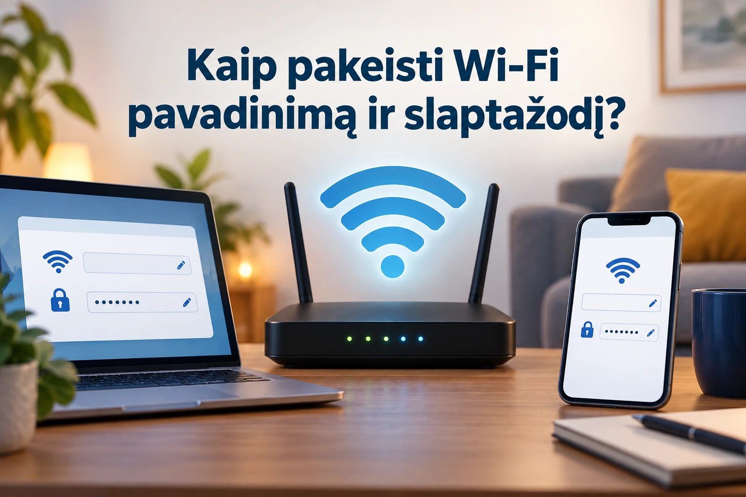 Kaip pakeisti wi-fi pavadinimą ir slaptažodį