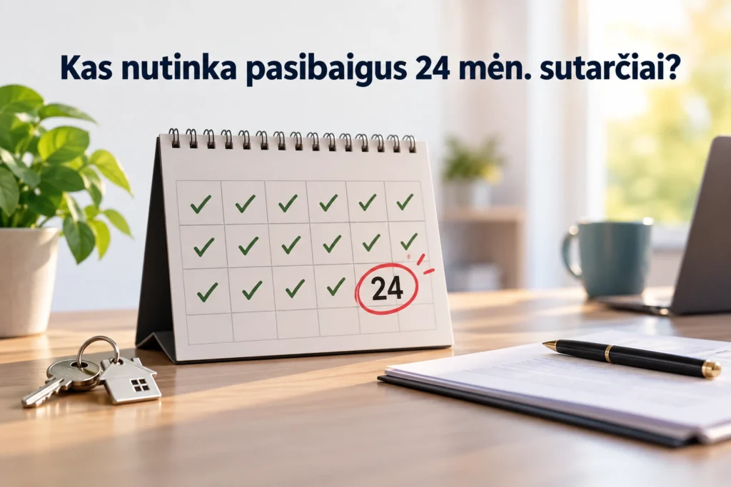 Kas nutinka pasibaigus 24 mėn. sutarčiai?