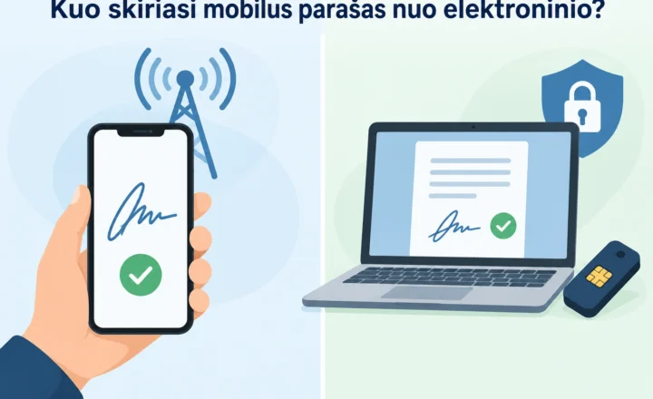 Kuo skiriasi mobilus parašas nuo elektroninio