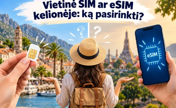 Vietinė SIM ir eSIM palyginimas