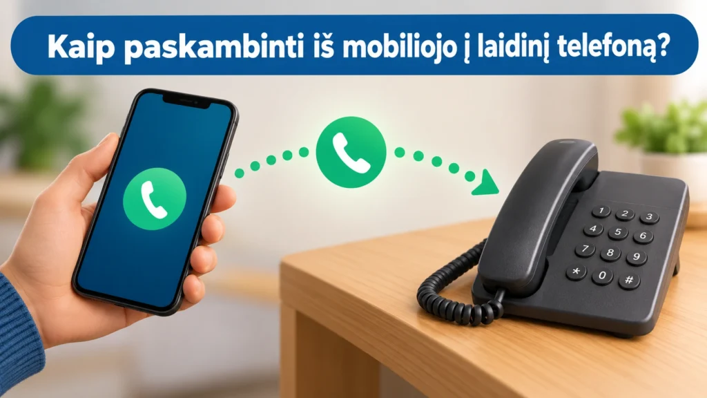 Kaip paskambinti iš mobiliojo į laidinį telefoną