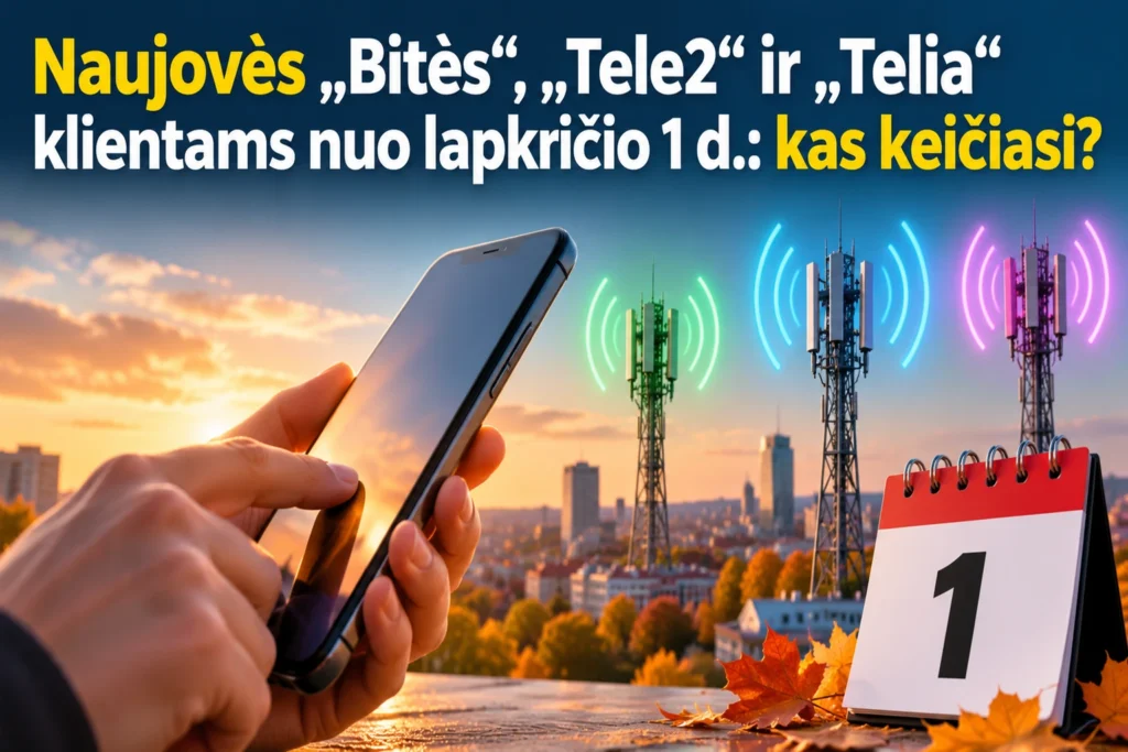 Naujovės „Bitės“, „Tele2“ ir „Telia“ klientams nuo lapkričio 1 d.